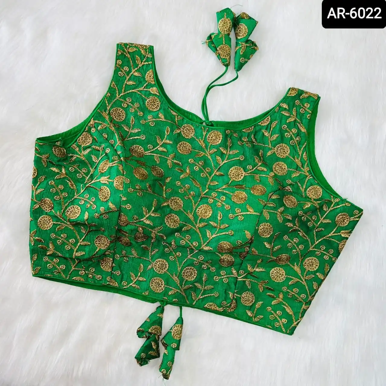 Indian Ethnic Wear Silk Embroidery Work Fancy Ready Made Blouse With ...