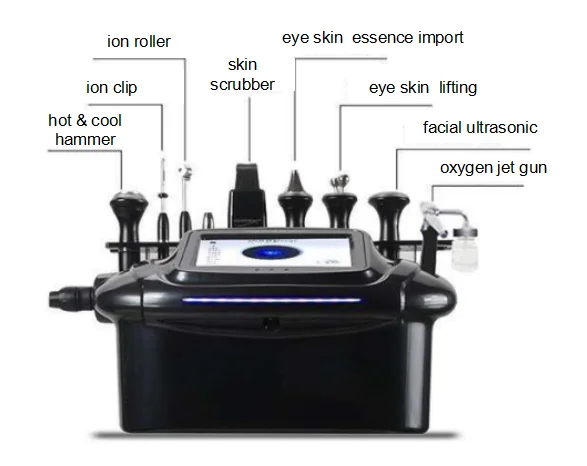 Black Multifunctional Aqua Skin Facial Machine Water oxygen Microdermabrasion beauty equipment