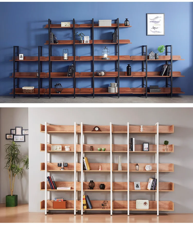 Industrial Bookcase,Divider,Metal Modern Iron Display Furniture,5 Tiers ...