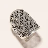 Wonderful Look Ring Beautiful Design Hollow Adjustable Cheap Light Weight Plane Natural Brass Material Brass Ring