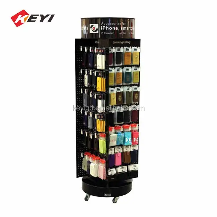 Mobile Shop Phone Case Stand Metal Pegboard Display Rack For Mobile