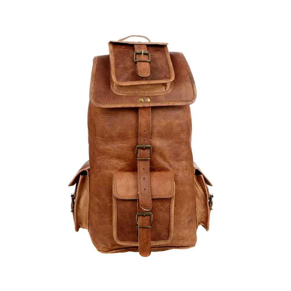 Leather Backpack Bag Laptop Rucksack Outdoor Travel Backpack Laptop ...