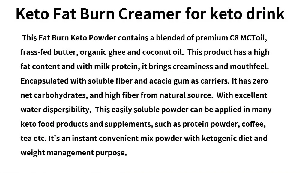 keto creamer wording