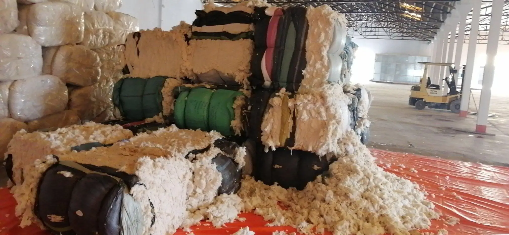 Cotton Waste Lickerin Comber Noil Card Fly Flat Strip 100 Cotton Fiber