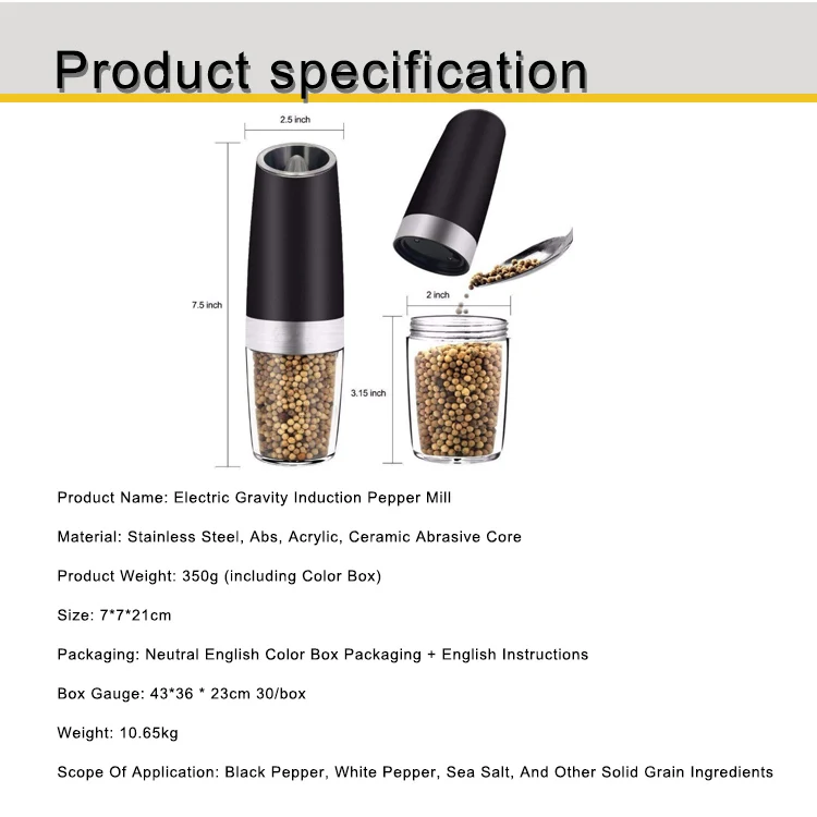 electric pepper grinder