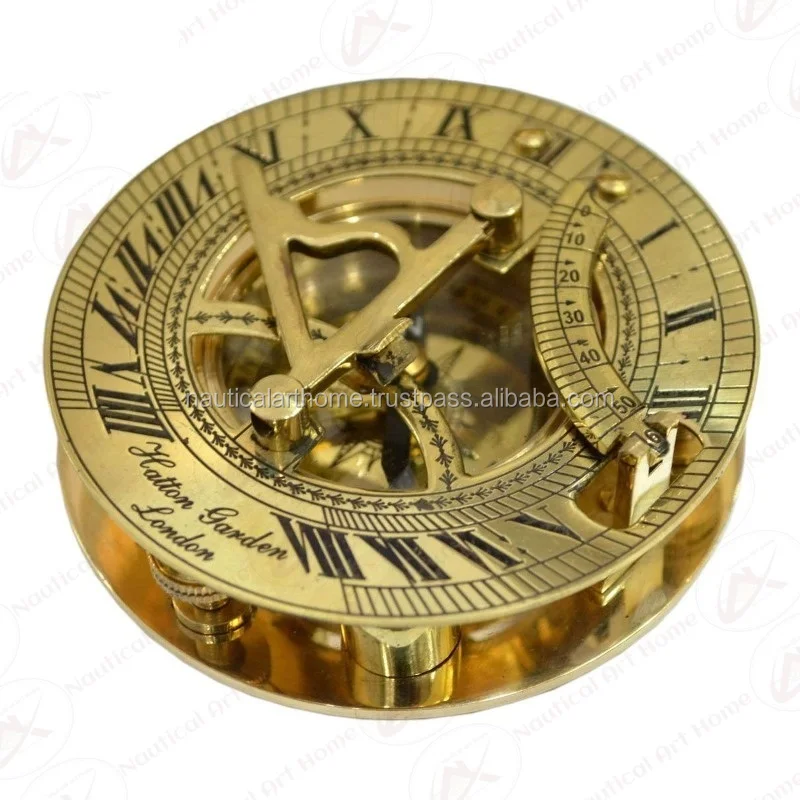 Sundial Compass With Wooden Box Vintage Nautical Collectible Compass With Box Buy Nautical