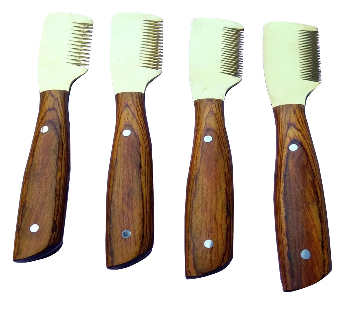 Dog Stripping Knife Classical Style Wooden Handle Pet Deshedding Tool