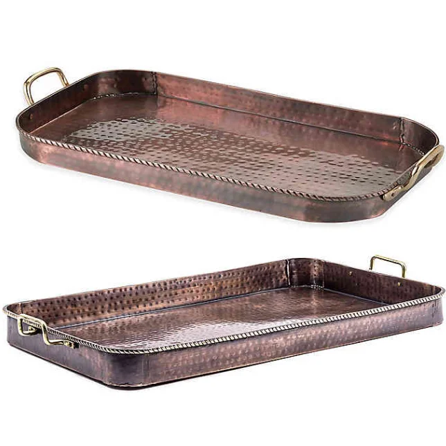 Wholesale Good Quality Custom Metal Serving Tray With Handle Buy Silver Plate Serving Tray