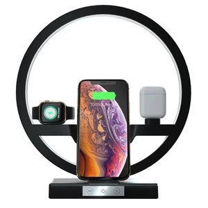 2020 new wireless charging led desk lamp wireless charger desktop embedded with usb