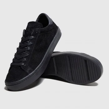 black suede tennis shoes