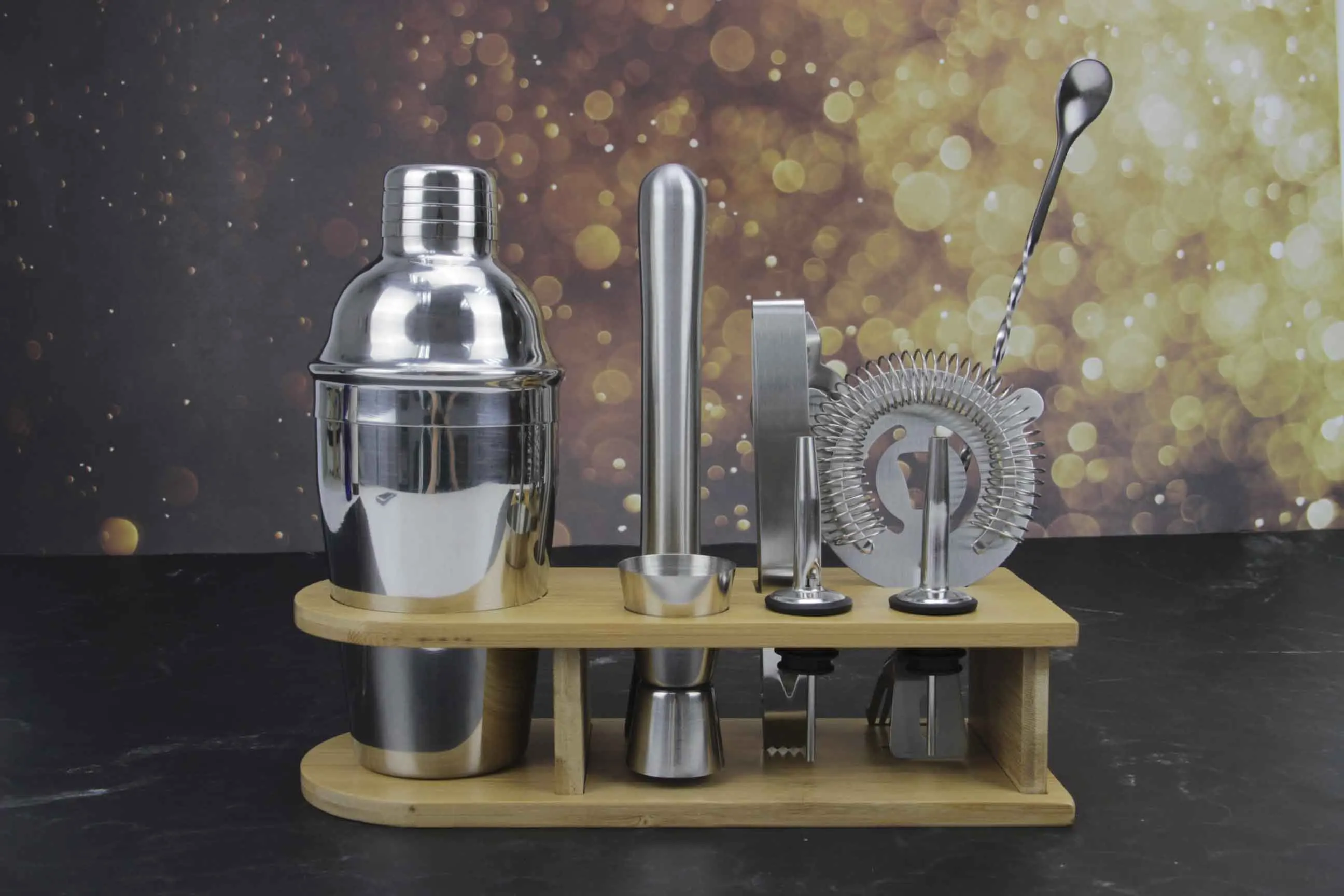 Luxury Bartender Kit Stainless Steel 10piece Bar Tool Set,550 Ml