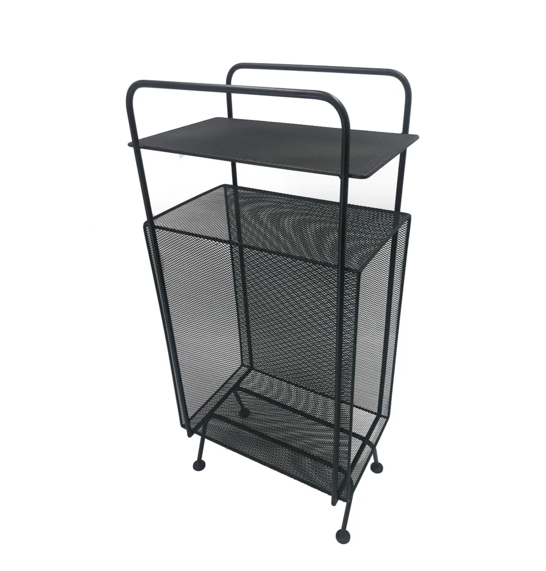 
New Model New Arrival Adjustable Metal Black Magazine Rack 