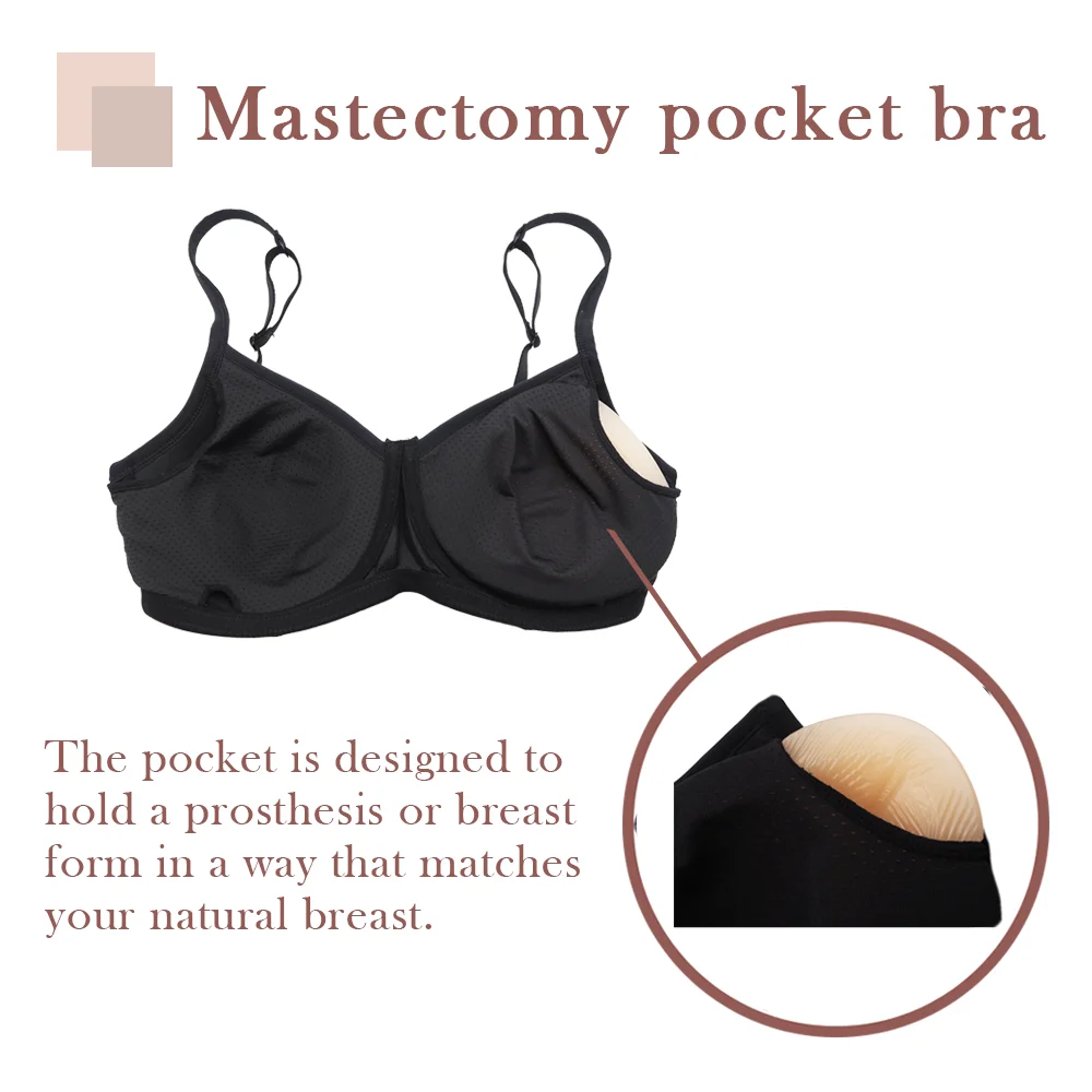 Post Surgery Wirefree Bra With Pocket Dl018 High Quality Charm Surgical Several Color Choice