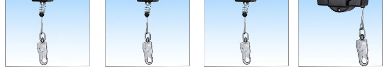 CE Certified Retractable Fall Arrester wirh Steel Rope System