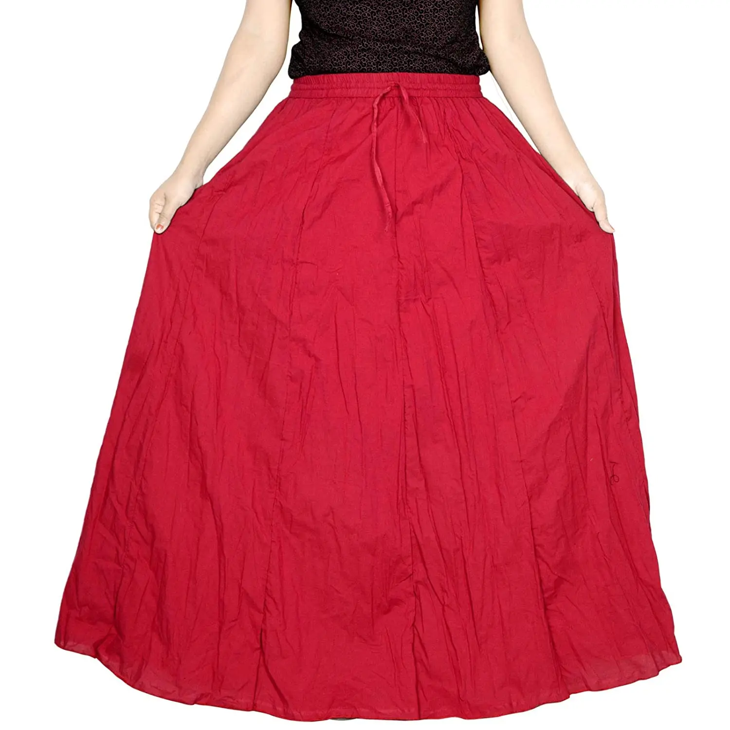 Indian Women's Clothing Boho Skirt Hippie Gypsy Wrap Skirts White 38 Inch Length Cotton Long