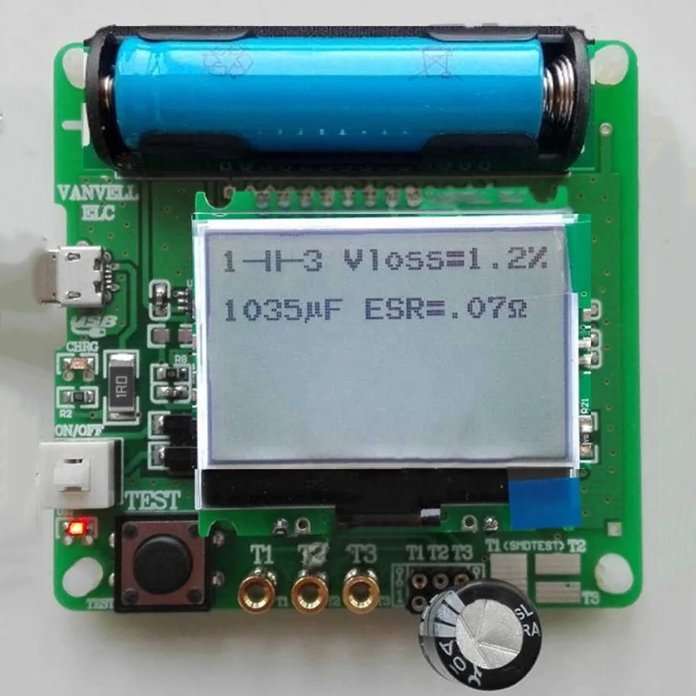 Taidacent Multifunción Transistor Tester Esr Metro Atmega328 Display