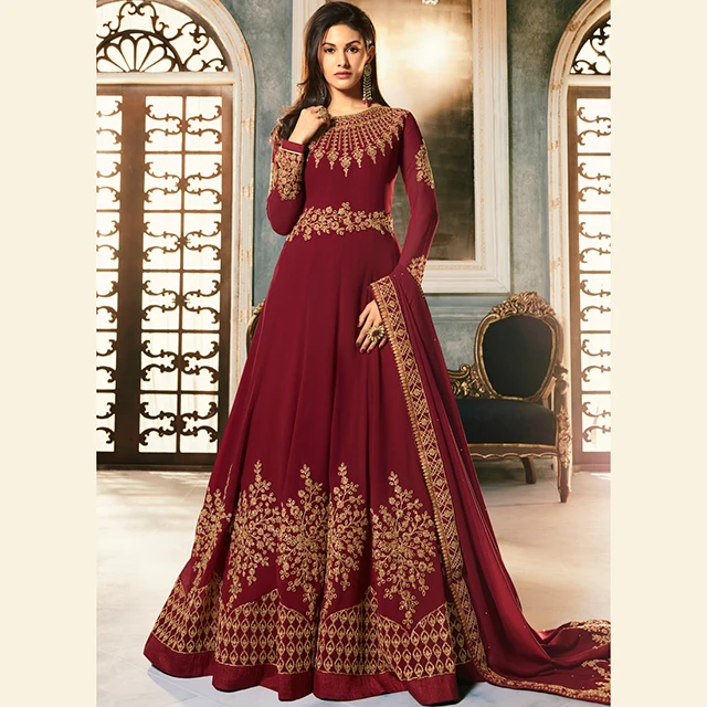 party wear floor length suits