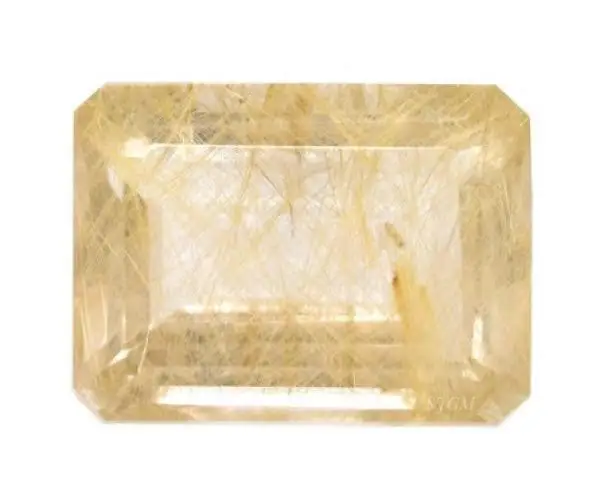 Natural Orange Rutile Gemstone/Perfect Pendant Size Rutile Faceted Stone/Orange Rutile Crystal Stone/AAA Orange Rutile/39x47x18mm/A-552