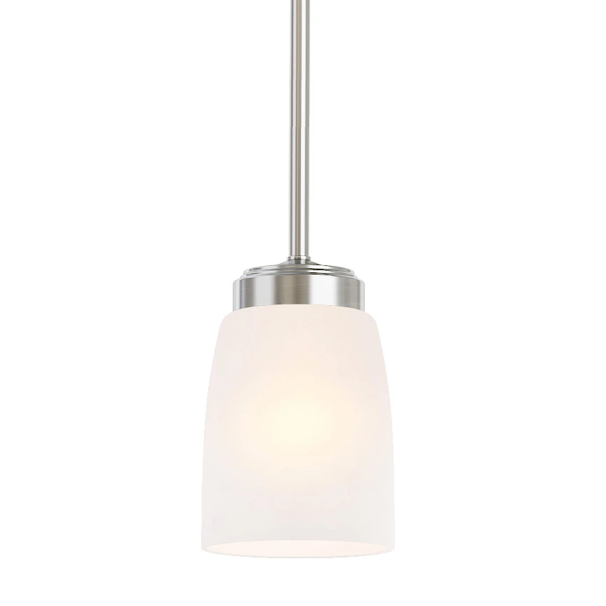 Contemporary Adjustable Frosted Glass Shade Mini Hanging Pendant Light Fixture