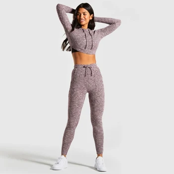 crop gym hoodie