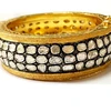 sterling silver 925 made in jaipur india two tone rose cut diamond pave diamond bracelet