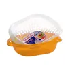 Plastic oval basket set - orange color