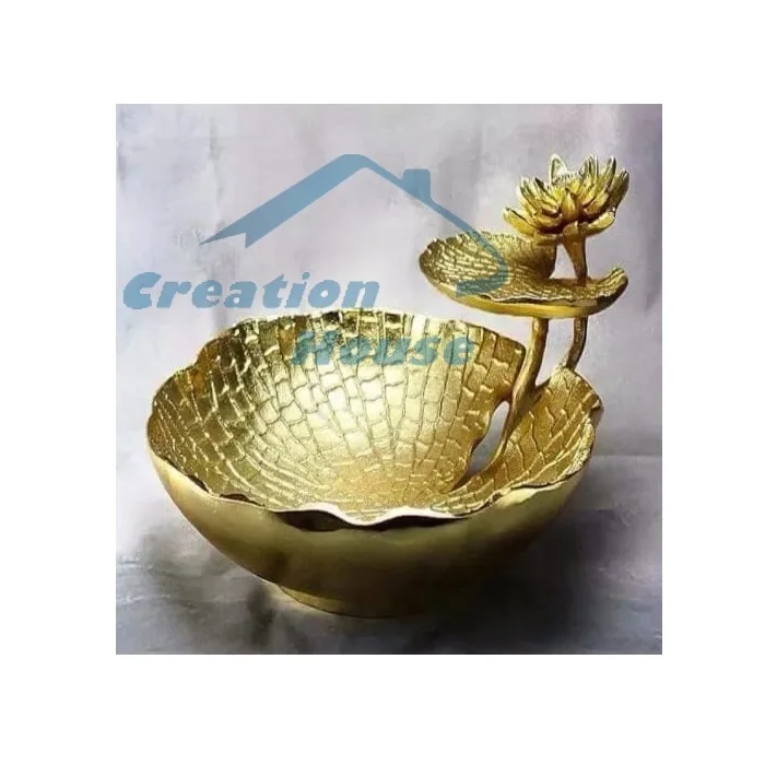 Modern Chip And Dip Serving Metal Squire Bowl Decorative Food & Snacks