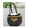 black straw bag/ seagrass basket(0084587176063 ws)