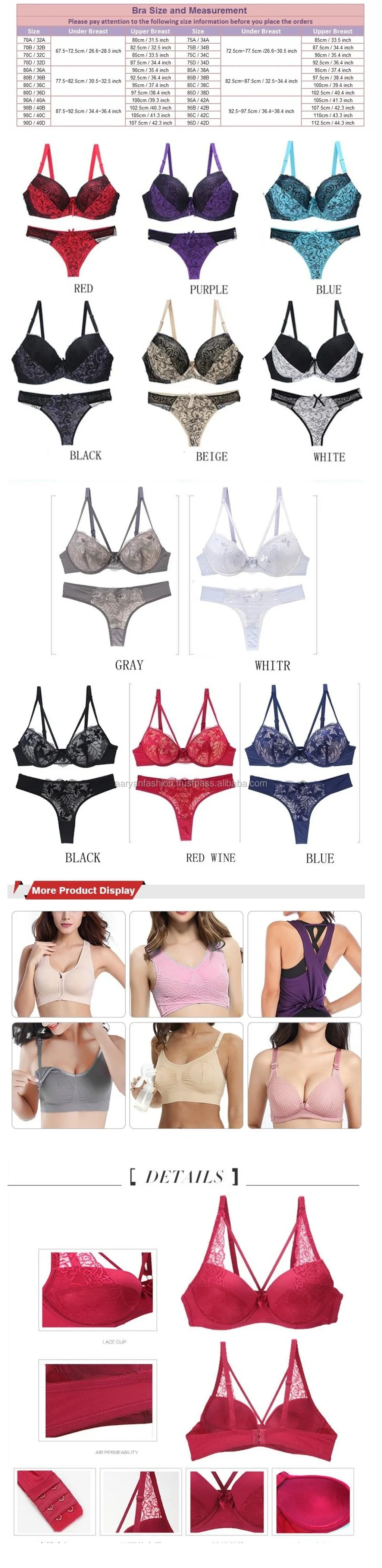 Bangladesh Made Cheap Product Lady Underwear Multicolor Trend Women Bra