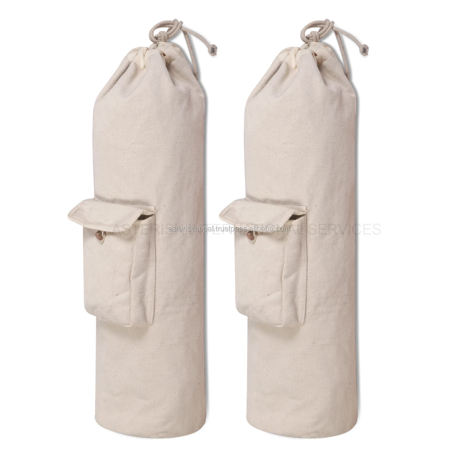 Eco Friendly Patterned Cotton Canvas Bag Yoga Mat Oversize Bag 