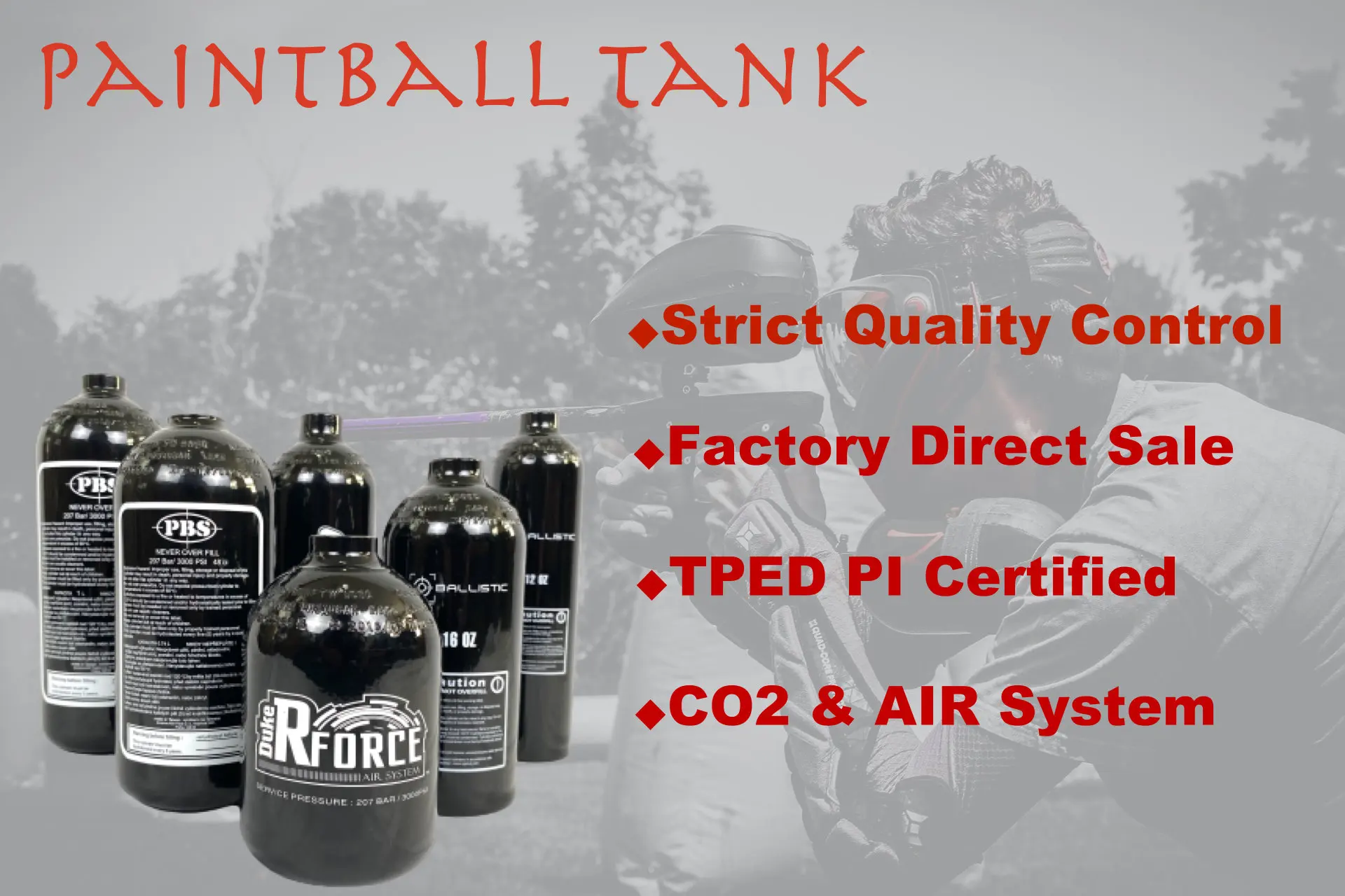 Syteme Air Paintball 0.8 L 3000 PSI