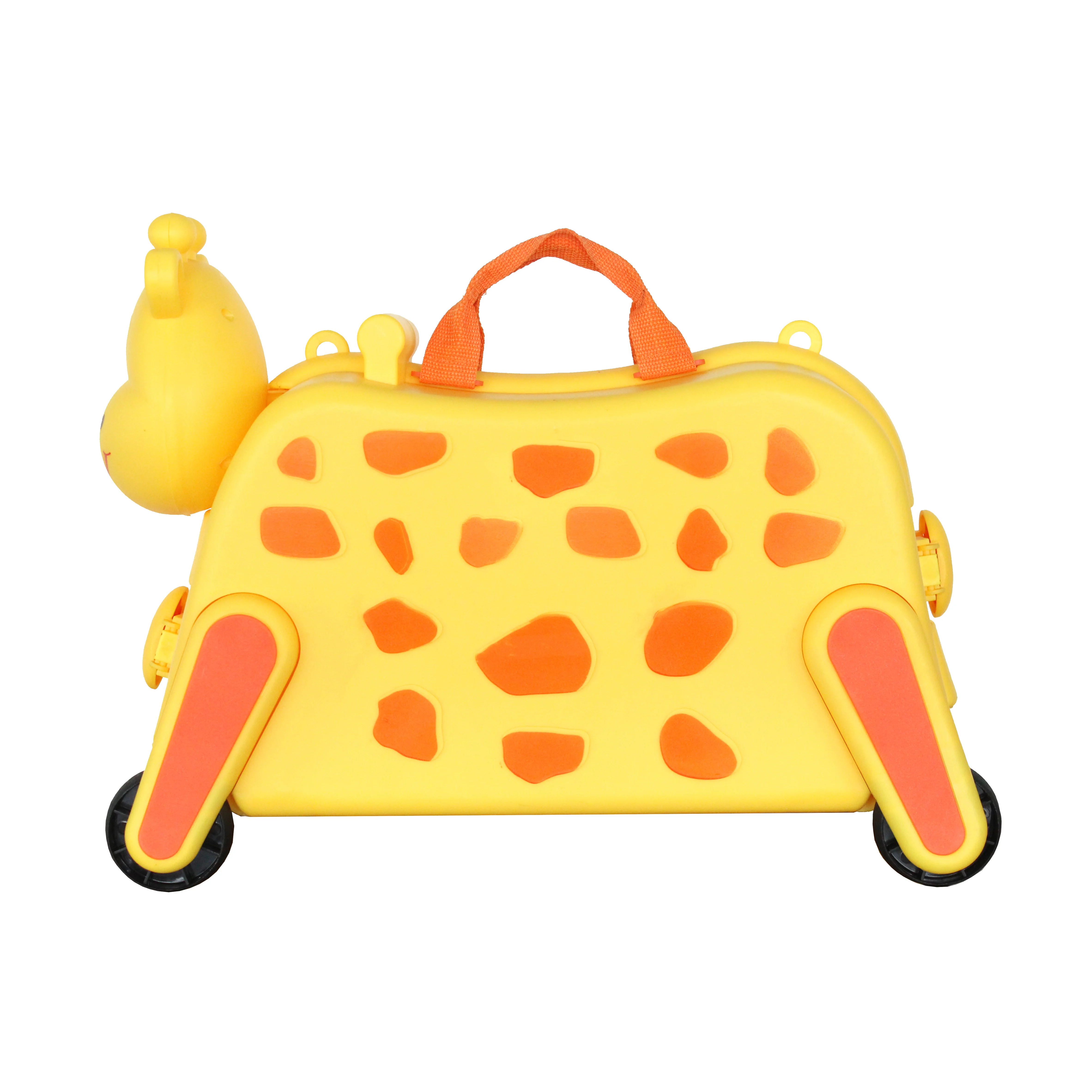 2021 Plastic Animalshaped Travel Suitcase 2 In 1 Lovely Shape Giraffe