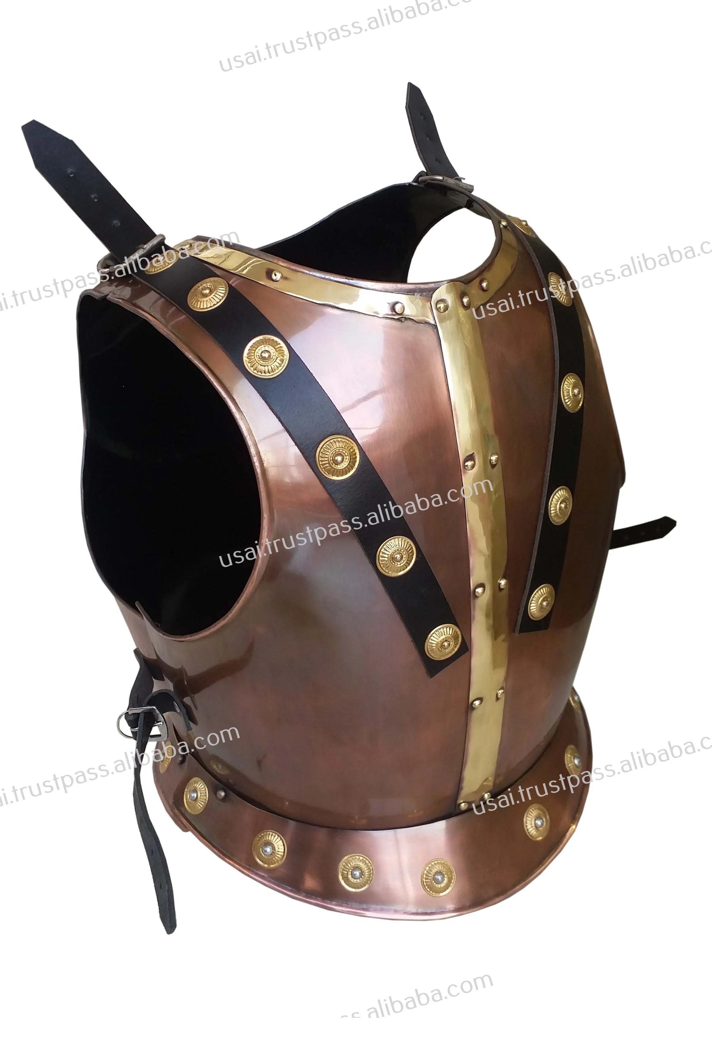 Muscle Jacket Antique Finish Nautical Medieval Armor Collectible Leather Strap 
