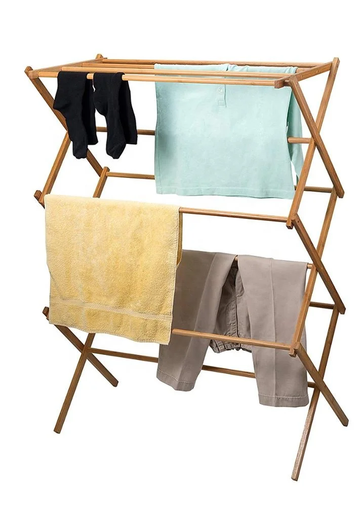 Clothes Drying Rack Bamboo Wooden Clothes Rack Heavy Duty Cloth Drying Stand Buy Cloth Dry
