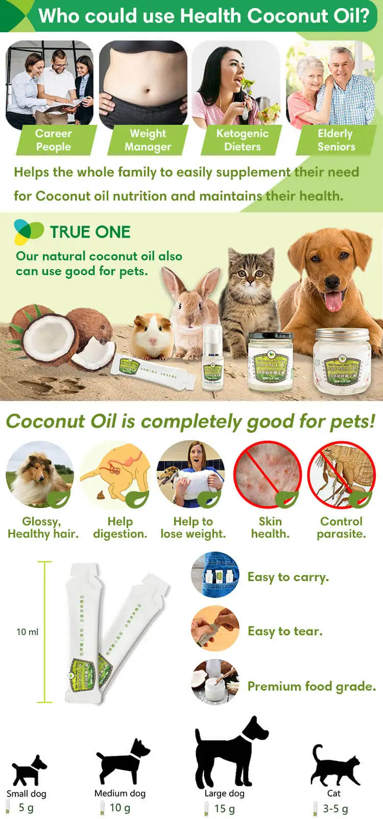 10ml coconut oil sachet box pack from coconut