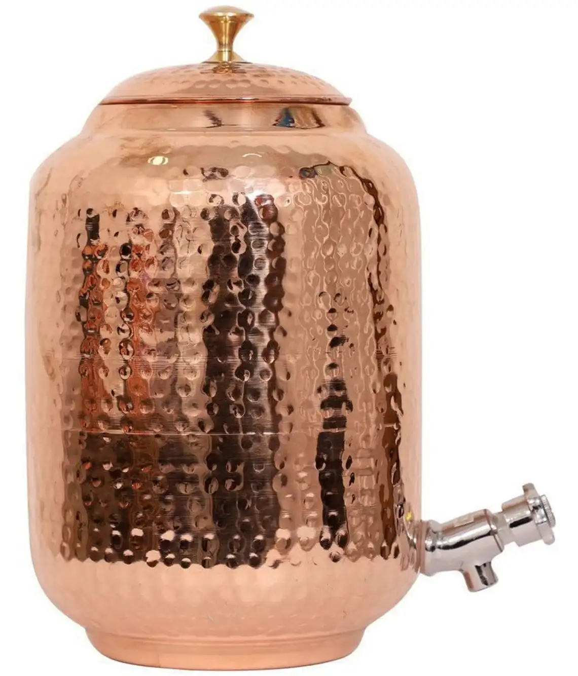 Copper Master 5 Litre Hammered Copper Water Dispenser Matkapot Container Pot With Pure Copper 1097