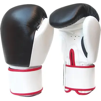 white and red boxing gloves