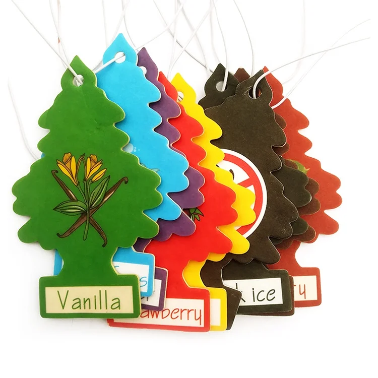 Custom Air Freshener Paper Car Shape Cheap Little Tree Custom Hang