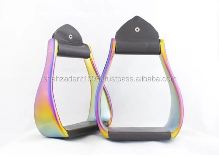 Rainbow Colored Stirrups,Stainless Steel Horse Riding Products