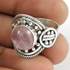 Rose quartz gemstone 925 silver ring below wholesale sterling silver jewelry handmade solid silver rings suppliers