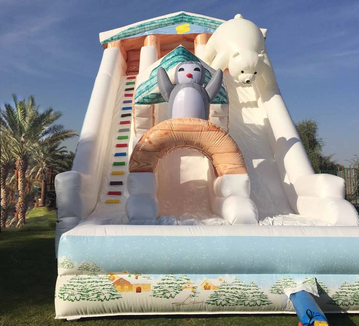 Custom Mega PVC 15ft 17ft 18ft 22 ft 30 ft Inflatable Playground Water Slides Children Giant Inflatable Slide For Sale