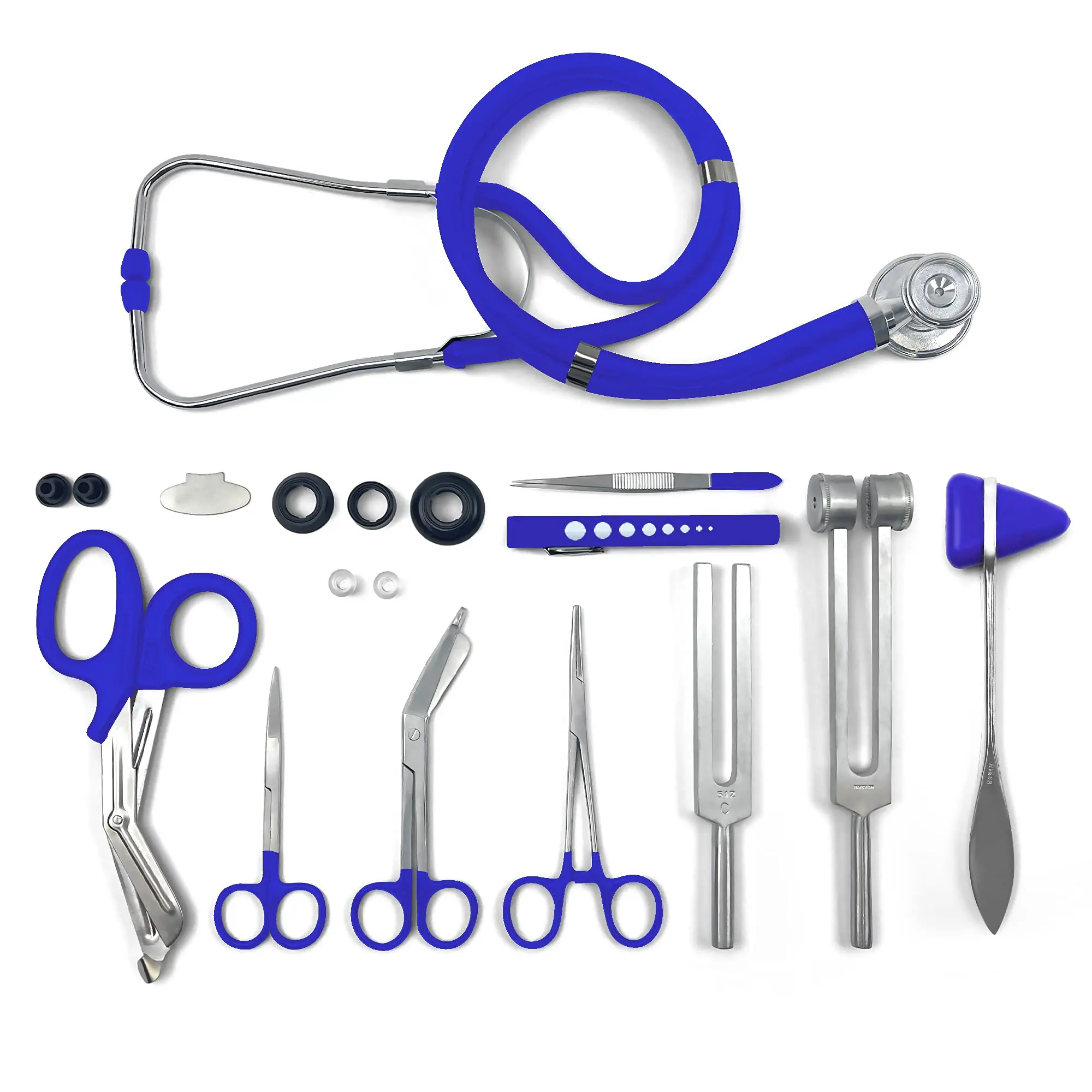 9 Piece Medical Diagnostic Nurse Kit In Blue Ideal For Emt Nursing