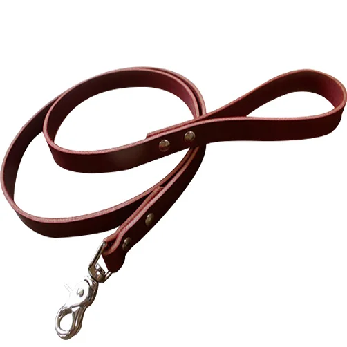 Brown Leather Dog Leashes Pets Supplier Personalized Design Pet Lead