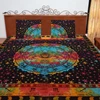 100% Cotton Fabric Mandala Bed cover Bohemian Bedspread Decor Bedsheet With Pillow Cover