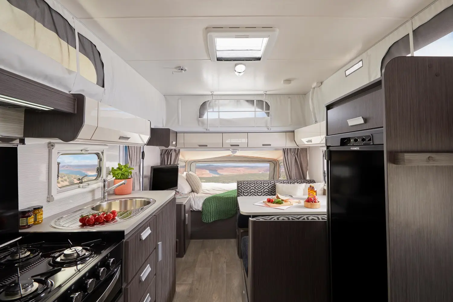 Ecocampor 16ft Expander Caravan Family Caravan Pull Out Caravan For