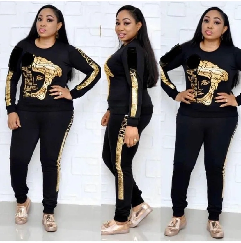 2021 Turkey Style Women Branded Tracksuits Letter Pattern African