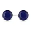 natural blue sapphire gemstone stud 925 sterling silver womens studs earring