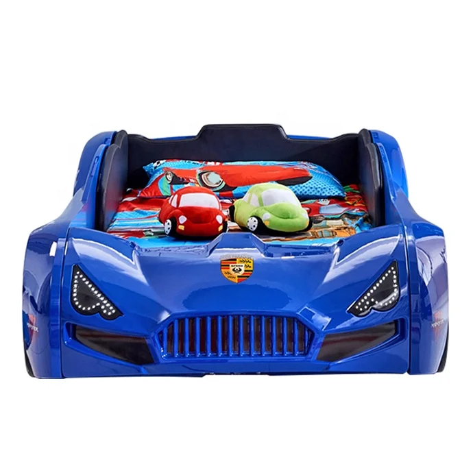 New Design with Good Price Kids Car Bed ABS Plastic Kids Race Car Bed  with LED Light and Music Player