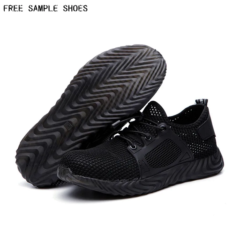 
Ultra-light steel toe cap boots male safety shoes women breathable work shoes outdoor shoe plus size 