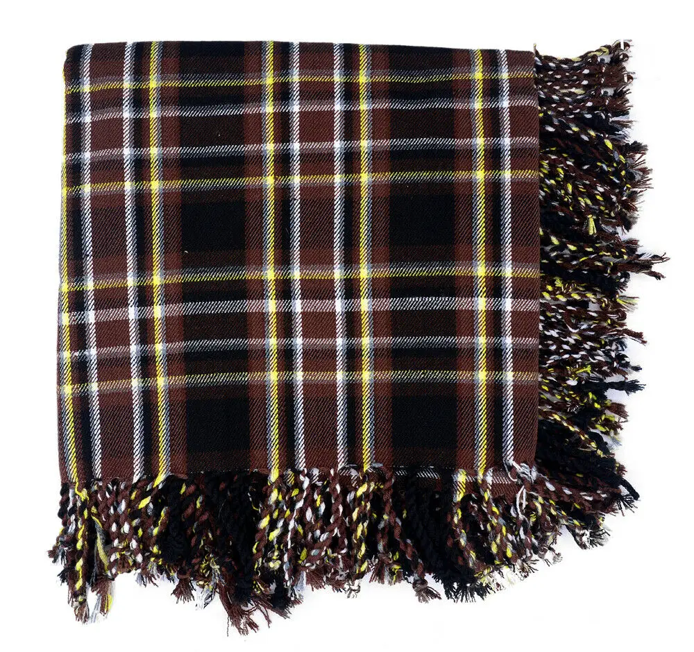 Men's Scottish Kilt Fly Plaid Tartan 48" X 48" Acrylic Wool Highland Wear 